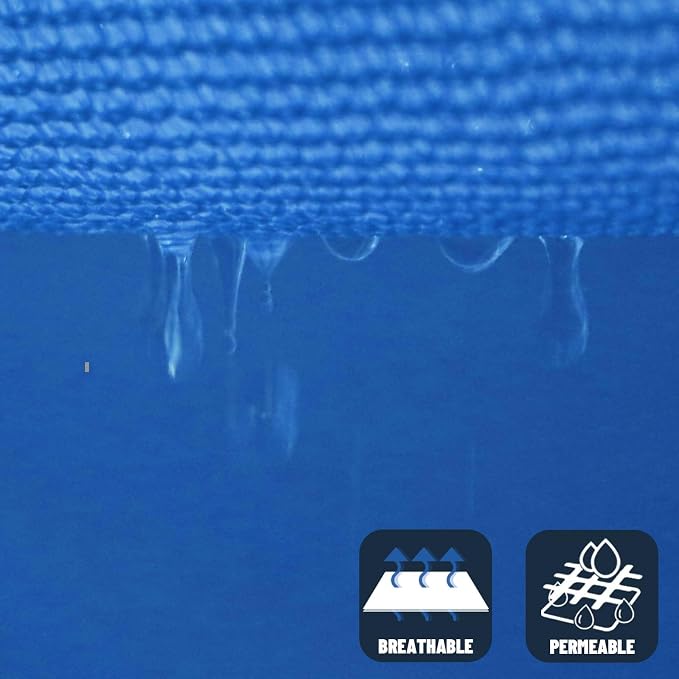 SUNNY GUARD Sun Shade Sail 10' x 13' Rectangle Blue UV Block Sunshade - Image 5