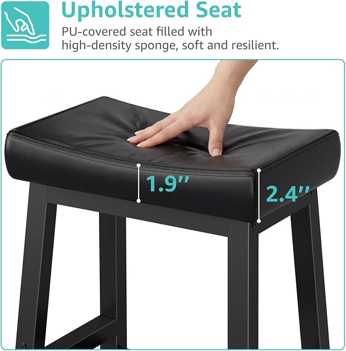 24 Inch Bar Stools for Kitchen Island, Kitchen Chairs Counter Height Stools - Image 8