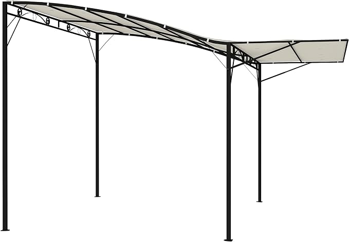 Outsunny 10' x 8' Outdoor Pergola and Patio Gazebo, Extendable Side Awning by Outsunny
