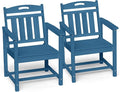 Ciokea HDPE Outdoor Patio Dining Chairs Set of 2, All-Weather Porch Chair by CIOKEA