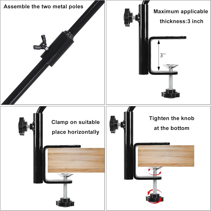 FEED GARDEN 31 Inch Heavy Duty Deck Hook, Non-Slip Clamp, 360 Degree Swivel - Image 4
