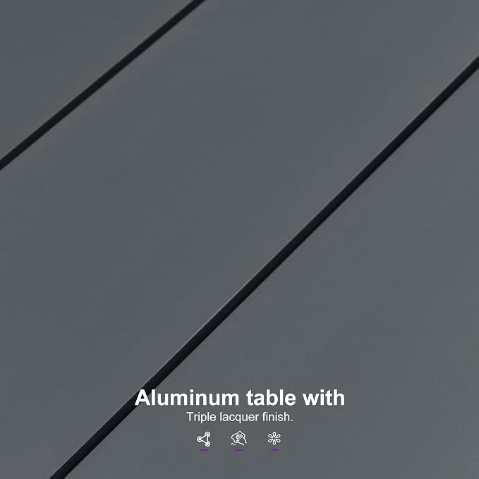 PURPLE LEAF Outdoor Dining Set for 8 All-Weather 9 Pieces Patio Aluminium - Image 7