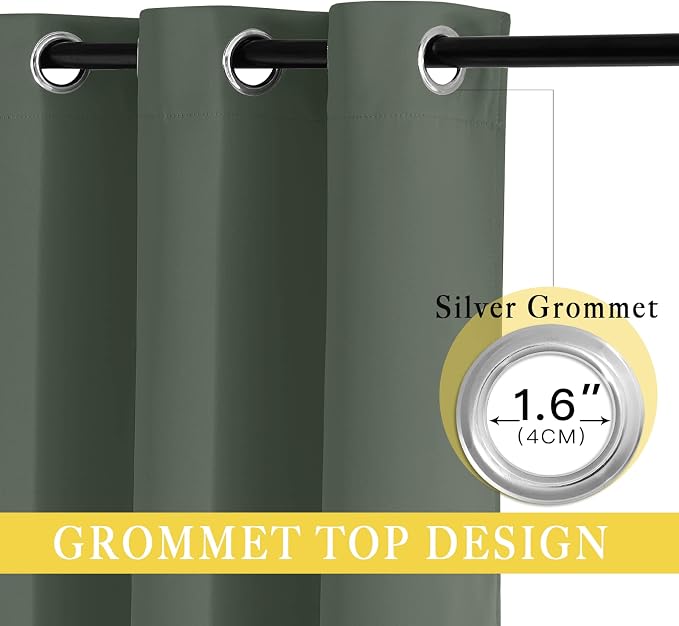 NICETOWN Blackout Drapery Curtain Panel 90 inches Long - Image 6