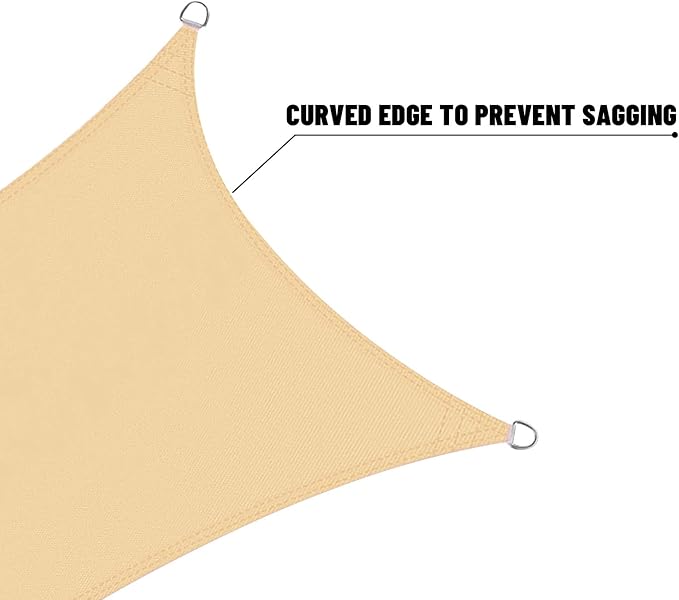 LOVE STORY Rectangle 8'x16' Waterproof Sun Shade Sail Canopy UV Block - Image 7