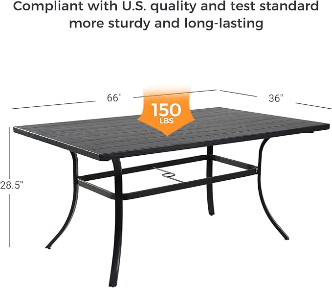 Grand patio 7-Piece Outdoor Dining Set, 6 Leather-Look Wicker Swivel Patio - Image 5