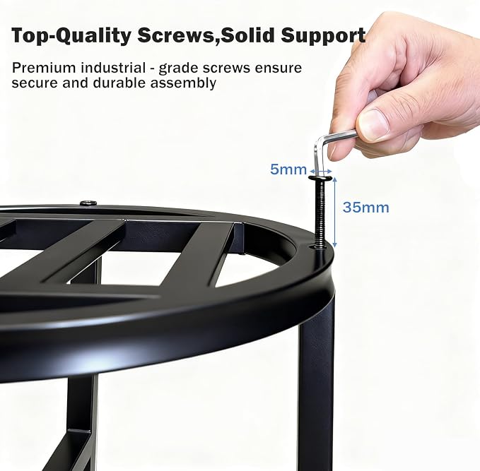 Plant Stand Indoor Outdoor, 13 Inch Tall Metal Plant Stands Riser, Heavy Duty - Image 5