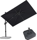 PURPLE LEAF 6.5' X 10' Right-left Tilt Patio Umbrella by PURPLELEAF