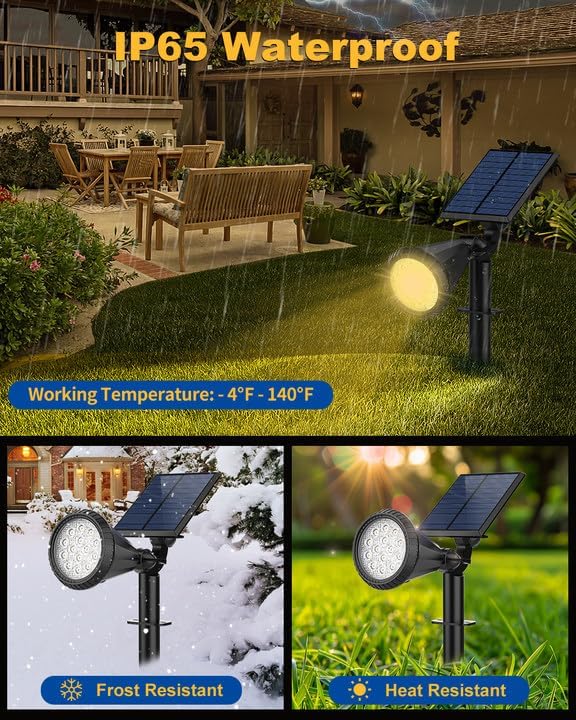 Solar Spot Lights Outdoor, 4 Pack Outdoor Solar Lights - Image 5