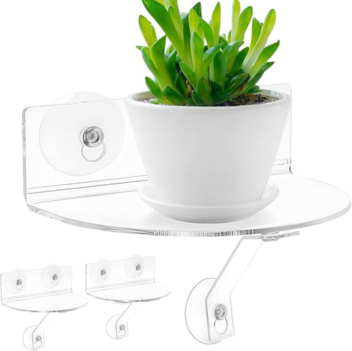 2-Pack Acrylic Window Plant Shelves by Skewo