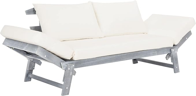 Safavieh PAT6745A Outdoor Collection Tandra Grey Modern Contemporary Daybed Day - Image 8