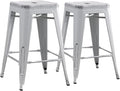 AC Pacific 24” Metal Backless Barstool Set of 2 – Country Rustic Style by ACPacific