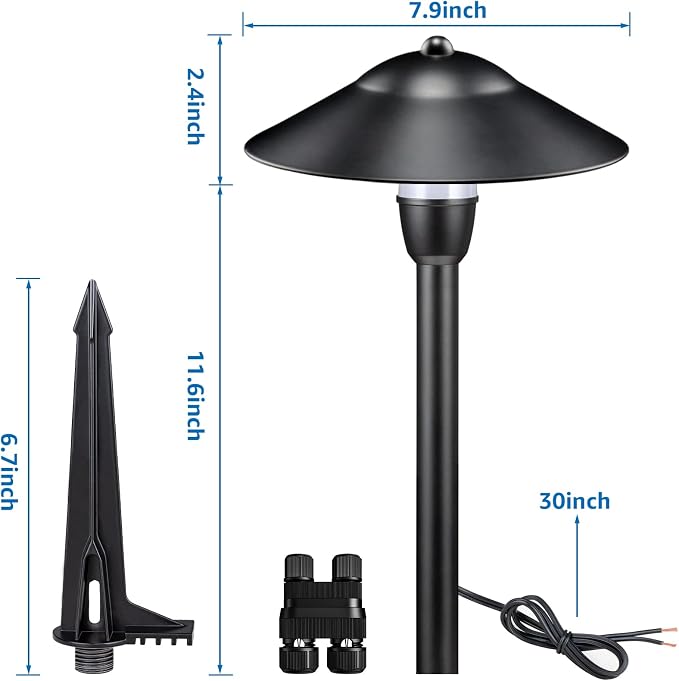 SUNVIE LED Low Voltage Landscape Lights 3W Cast-Aluminum Pathway Lights Low - Image 6
