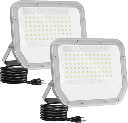 2 Pack Super Bright 6500k 10000lm LED Flood Lights Outdoor, 100w Led Outside by ELEKICO