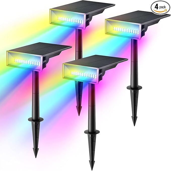 Consciot Solar Spot Lights Outdoor, Adjustable 170° Solar Outdoor Light by Consciot