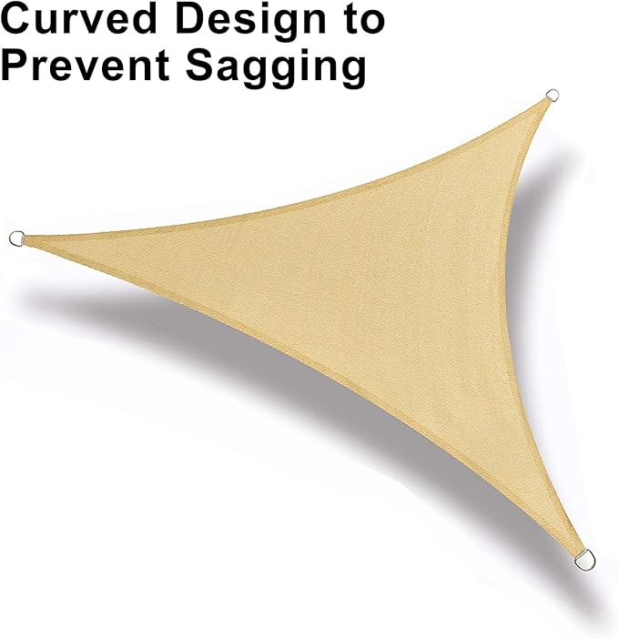 LOVE STORY Custom Size 9'x18'x20.1' Sand Sun Shade Sail Right Triangle Sunhsade - Image 6