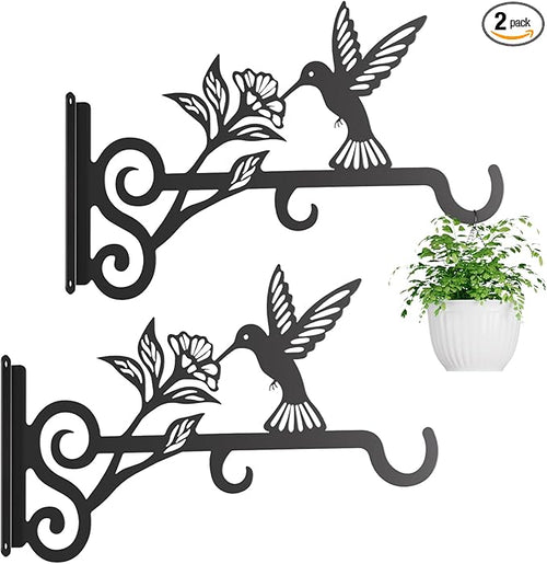 2-Pack Aesthetic Plant Hangers Outdoor – 10 Inch Metal Hanging Plant Bracket by Unknown