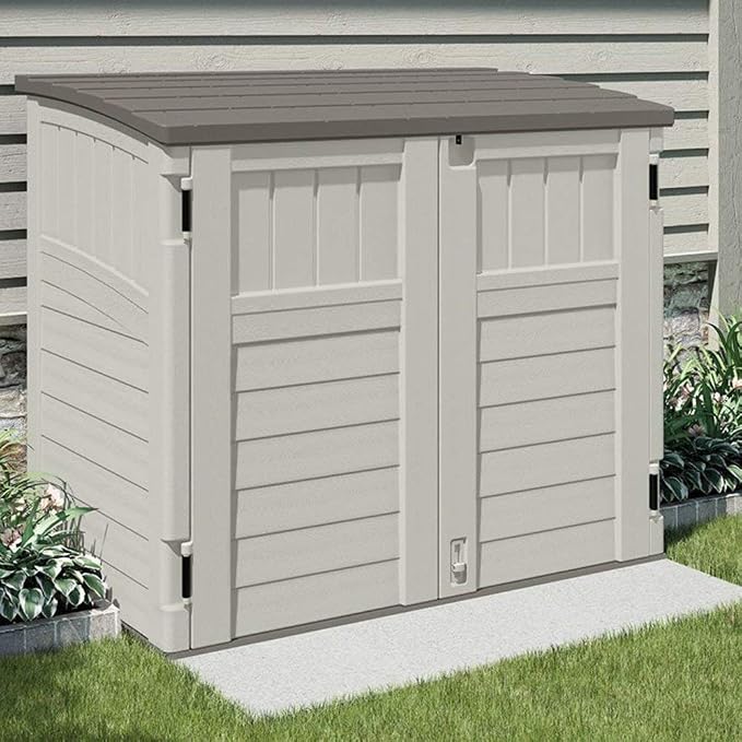 Suncast 3 Pack 34 Cu Ft Capacity Horizontal Outdoor Storage Shed - Image 5