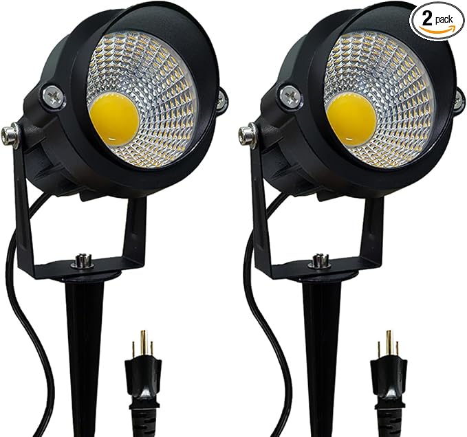 LED Outdoor Landscape Spotlight - 120V 12W Warm White Waterproof Spot Lights by DOBELAY-BackyardAmbianceCreator