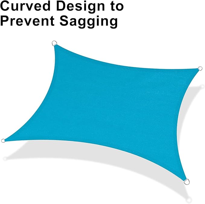 LOVE STORY Custom Size 7'x10' Turquoise Blue Sun Shade Sail Rectangle UV Block - Image 6