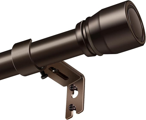 1” Diameter brown curtain rod Itself is 30 to 60 inch. 1 Pack Fits 30-54 inch by Unknown