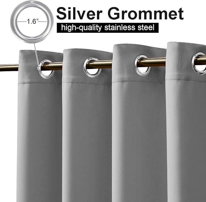 NICETOWN Outdoor Patio Curtains Extra Wide 84 in, Waterproof & Windproof Patio - Image 2