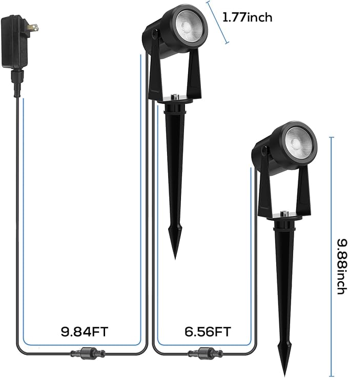 Banord Outdoor Landscape Lighting, 8 Pack Outdoor Spot Lights, Low Voltage LED - Image 3