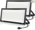 2 Pack 800W LED Flood Light Outdoor, 3750W Equivalent Super Bright FloodLight by YANYCN