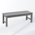 Psilvam 2-Person Outdoor Poly Lumber Patio Backless Bench, Fade-Resistant & by PsilvamGardenFurniture
