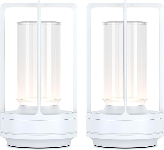 Portable Metal Table Lamp for Indoor/Outdoor, Rechargeable Cordless LED Lamp by HAPYGILightings