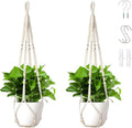 Macrame Plant Hanger Set of 2, 35 Inch Indoor Hanging Planter by Wdmxszdq