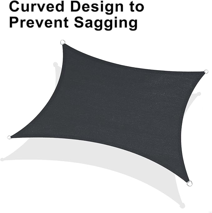 LOVE STORY Custom Size 12'x15' Graphite Grey Sun Shade Sail Rectangle UV Block - Image 6