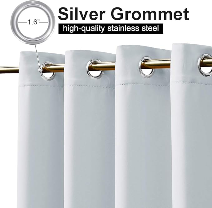 NICETOWN Outdoor Curtains for Patio W100 x L108 inch 2 Pieces, Sun Blocking - Image 4