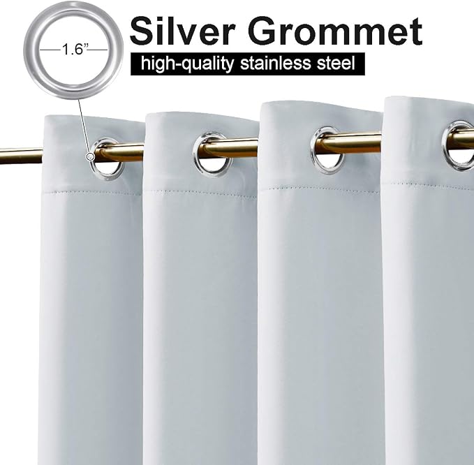 NICETOWN Outdoor Curtains for Patio Extra Wide 100 in, Waterproof & Windproof - Image 2