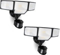LUTEC 80W 9000LM LED Security Lights Motion Sensor Outdoor Lights, 4 Head LED by LUTEC