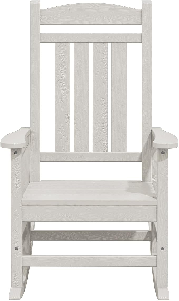 KINGYES Oversized Outdoor Rocking Chair Set of 4, High Density Polyethylene - Image 9