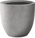 Kante 16.5" Dia Round Concrete Planter, Large Outdoor Modern Indoor Decorative by Kante