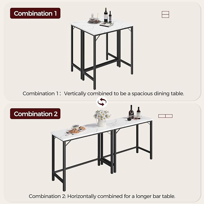 Narrow Bar Table, 63-Inch Pub Table - Image 5