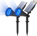 T-SUN Blue Solar Spotlights, Solar Lights Outdoor Waterproof, Auto ON/Off by T-SUN