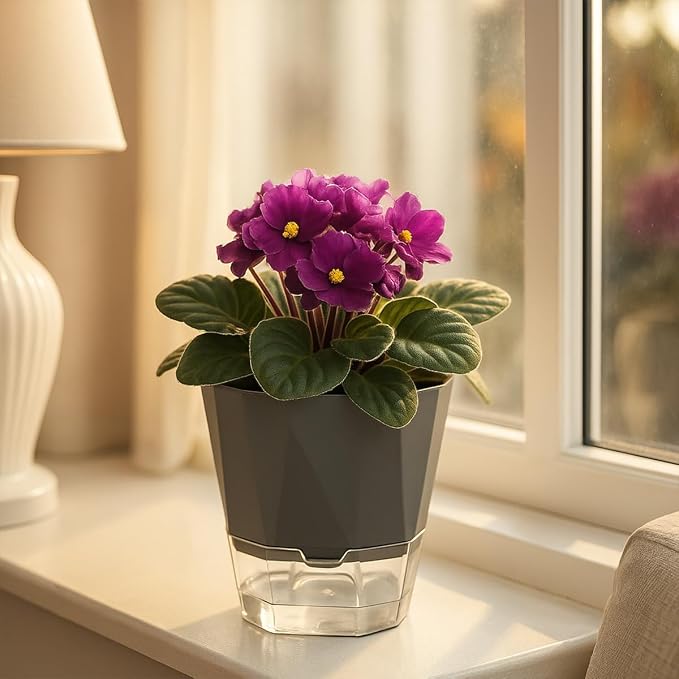 12 Pack Self Watering Pots for Indoor Plants, 5 Inches Self Watering Planters - Image 6