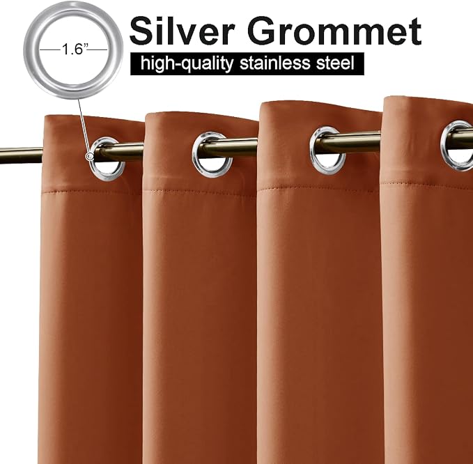 NICETOWN Outdoor Curtains for Patio Waterproof 2 Panels, Thermal Insulated - Image 2