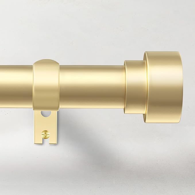 Time Forest Gold Curtain Rods for Windows 32 to 120 Inch, 1 Inch Diameter by TimeForest