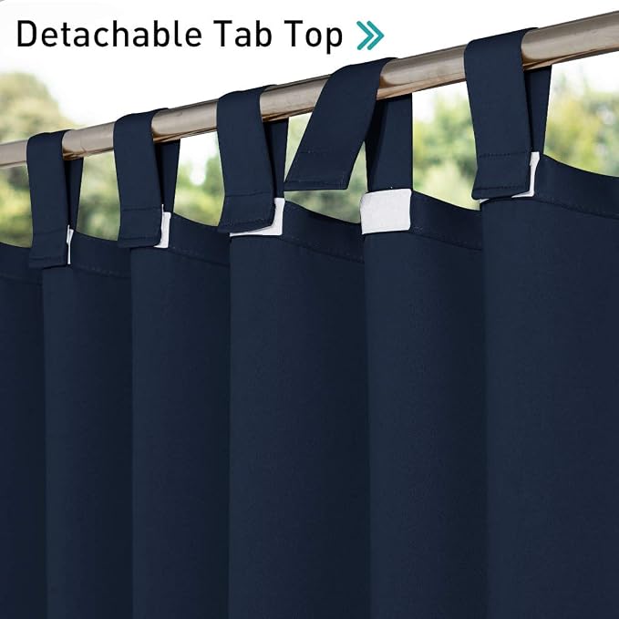 NICETOWN 2 Panels Exterior Blackout Outdoor Curtainss - Image 3