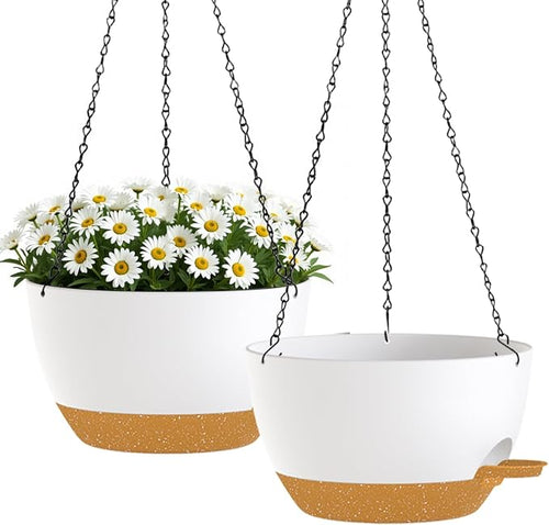 2 Pack 10 Inch Self Watering Hanging Planters by zople