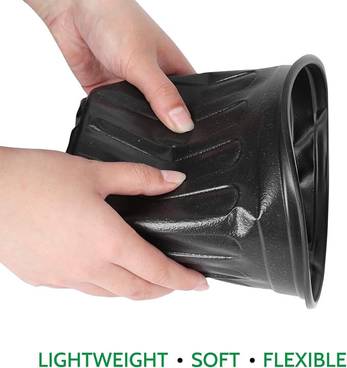 JERIA 50-Pack 1 Gallon Flexible Plant Nursery Pots - Image 4