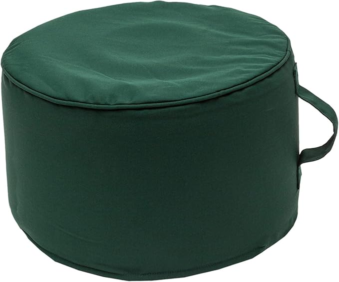 QILLOWAY Indoor/Outdoor Inflatable Stool, Round Ottoman, All Weather Foot Rest by QILLOWAY