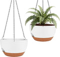 Hanging Planters for Outdoor Indoor Plants, 2 Pack 10 Inch Hanging Basket by Lucieblessdesign