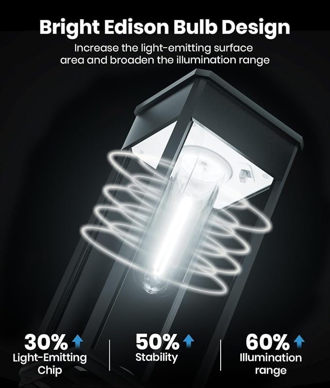Solar Pathway Lights Outdoor, 4 Pack Bright Solar Lights Outdoor, IP65 - Image 5