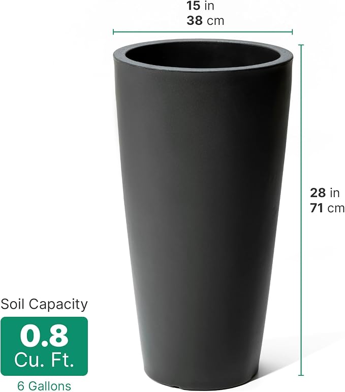 Step2 Tremont Tall Round Tapered Planter, Indoor/Outdoor Plants, Efficient - Image 8