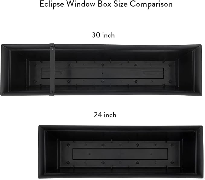 The HC Companies 24" Eclipse Plastic Window Box 7.76"x24"x6.57" in Black Color - Image 5