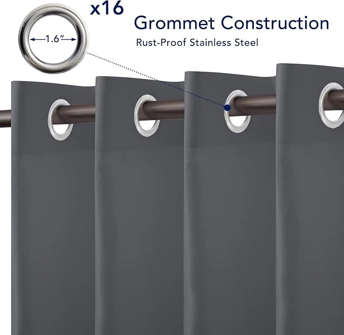 PureFit Outdoor Curtains for Patio Waterproof Weatherproof, UV and Fade - Image 4